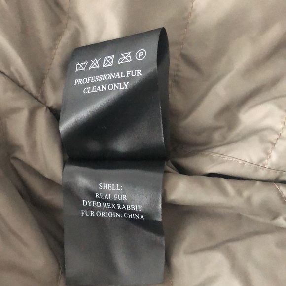 Reversible Grey Sheared Rabbit Vest - Picture 4 of 6